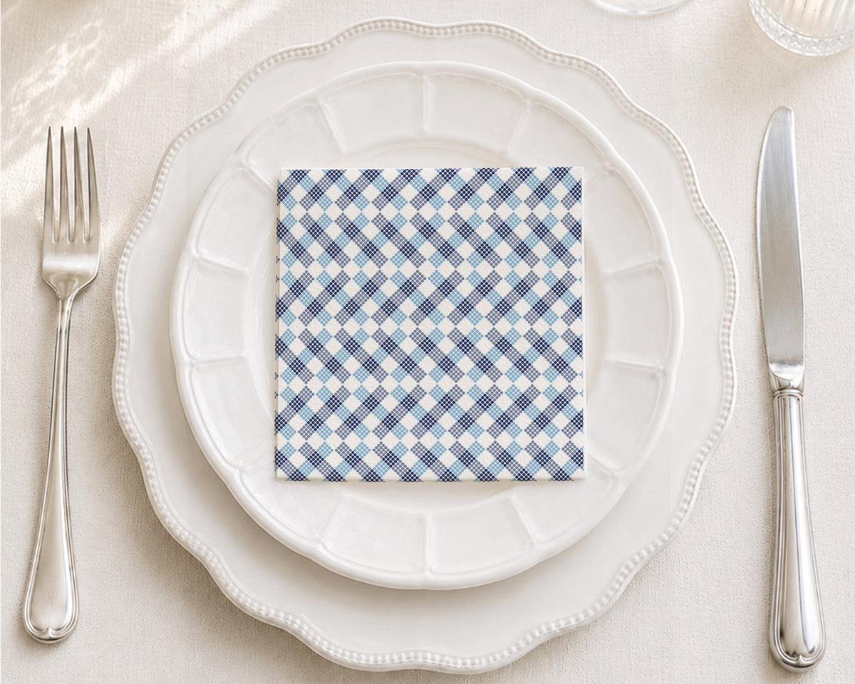 Criss Cross Cocktail Napkin