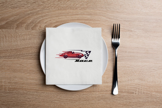 Fast Racing Cocktail Napkin