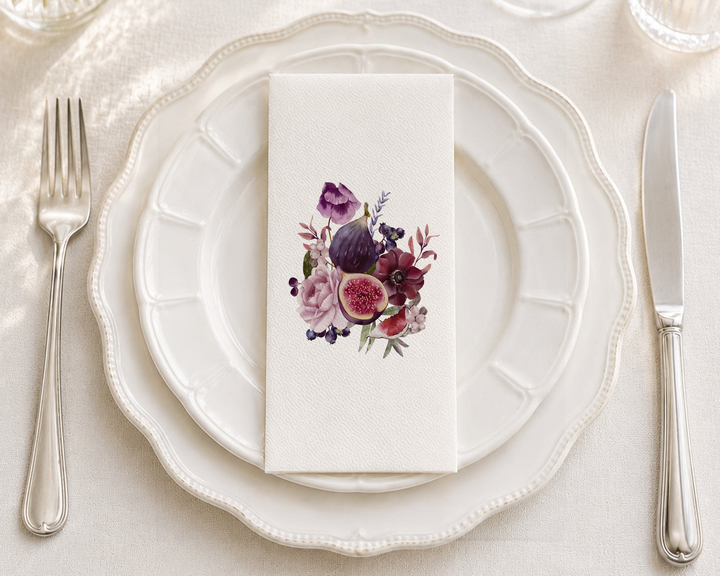 Fig Bouquet - Printed Guest Towel
