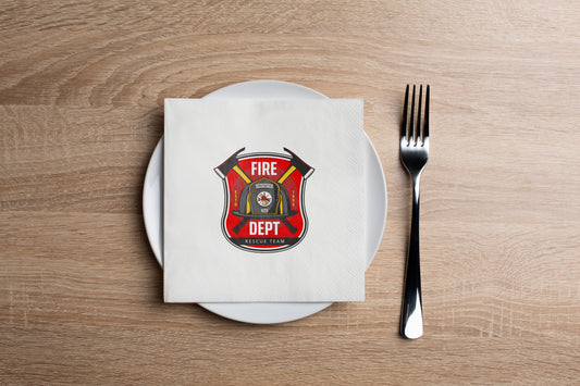 Fire Department Cocktail Napkin