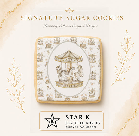 Gold Carousel Cookies | 12 Pack | Free Shipping