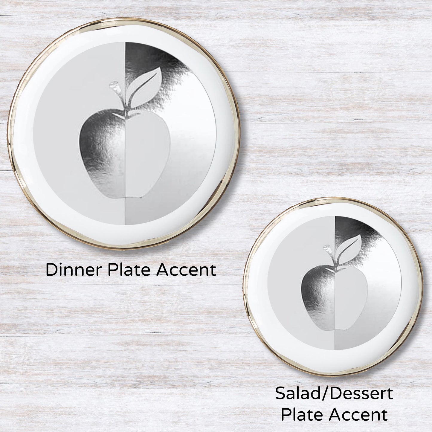 Foil Mondrian Apple - Plate Accent