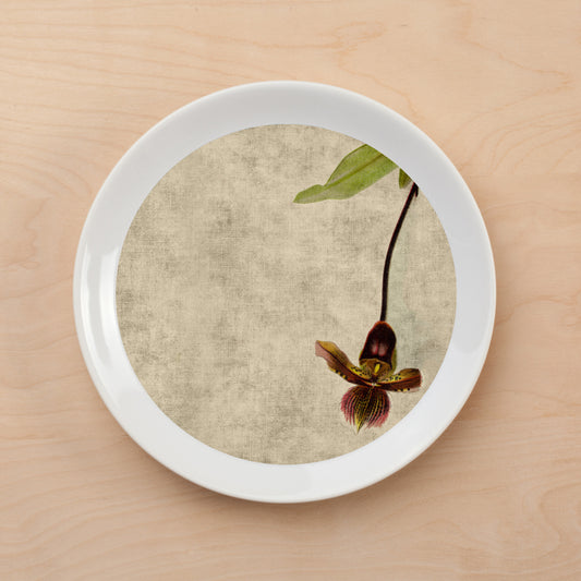 Marsala Orchids Plate Accent
