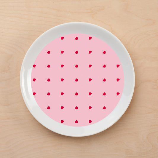 Pink Hearts Plate Accent