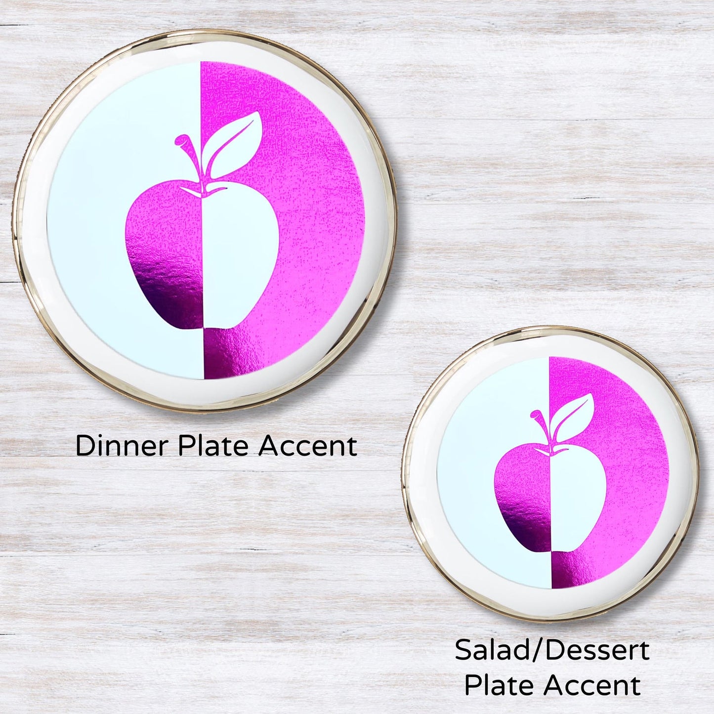Foil Mondrian Apple - Plate Accent
