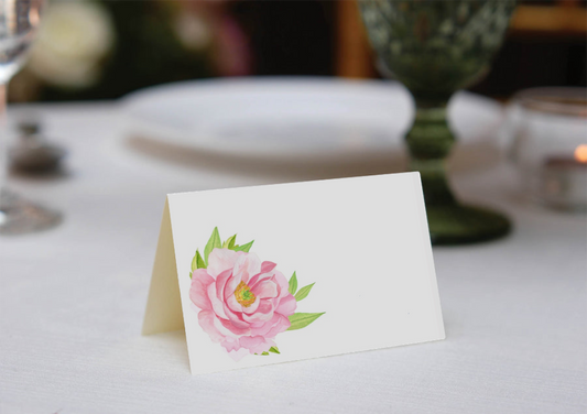 Pink Peony Place Cards