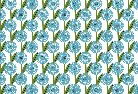 Blue Doodle Flowers - Placemat
