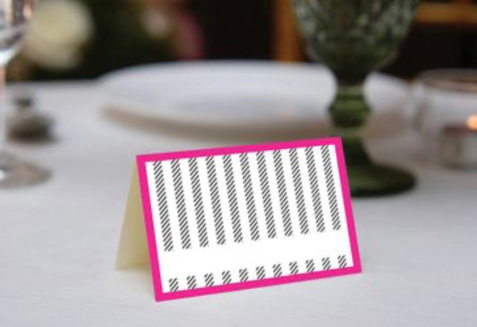 Cotton Stripe (PINK) Place Cards