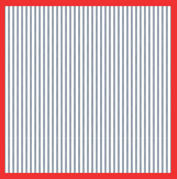 Cotton Stripe (RED) - (SQUARE)