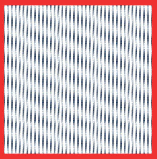 Cotton Stripe (RED) - (SQUARE)