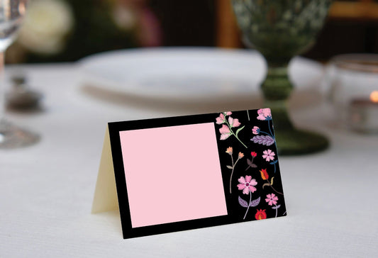 Floral Embroidery Place Cards