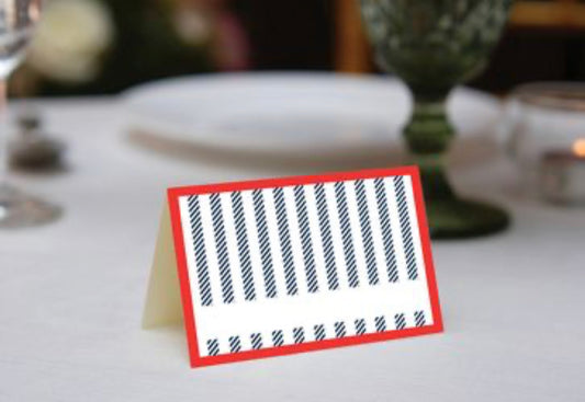 Cotton Stripe (RED) Place Cards