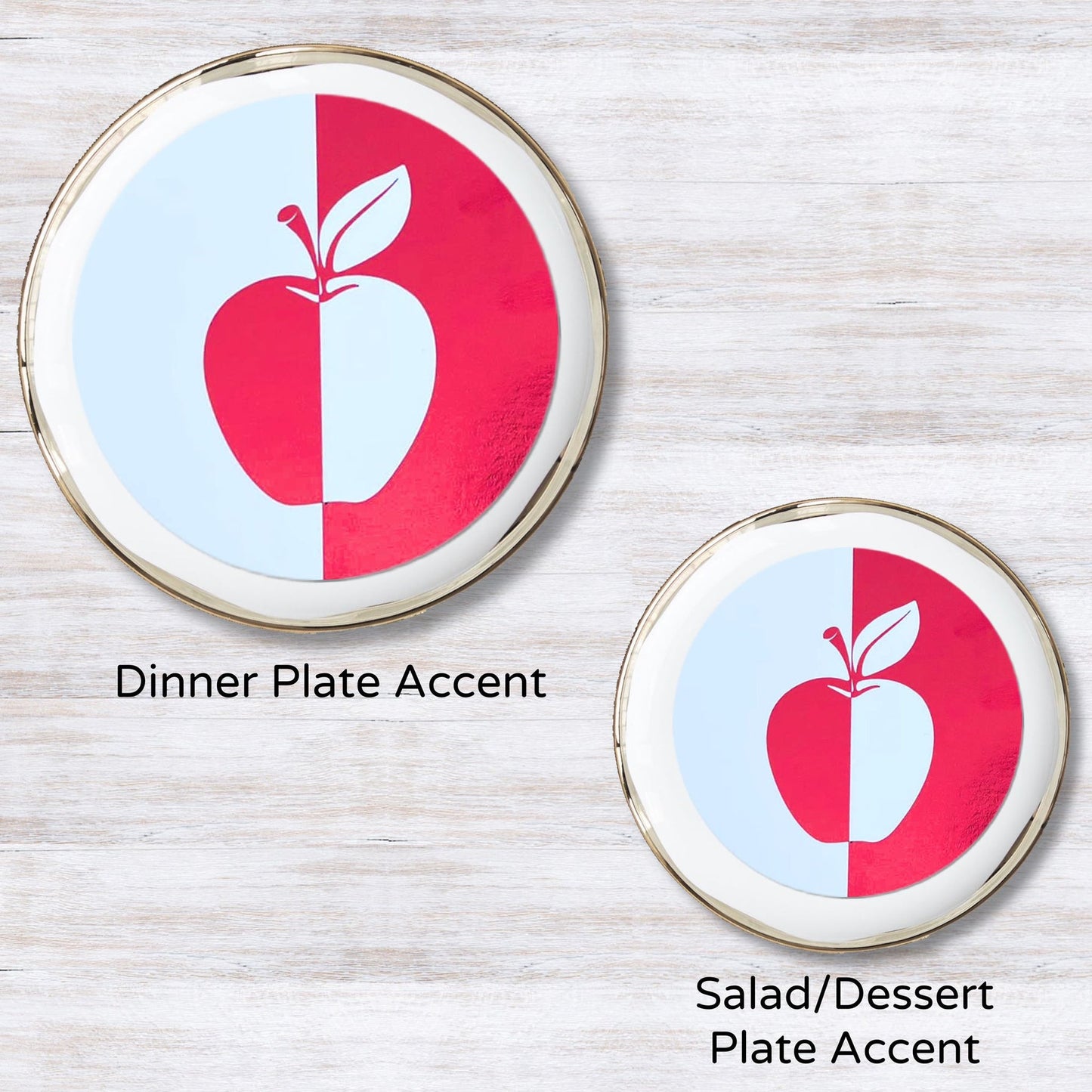 Foil Mondrian Apple - Plate Accent