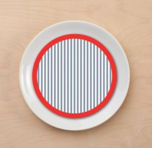 Cotton Stripe (RED) Plate Accent