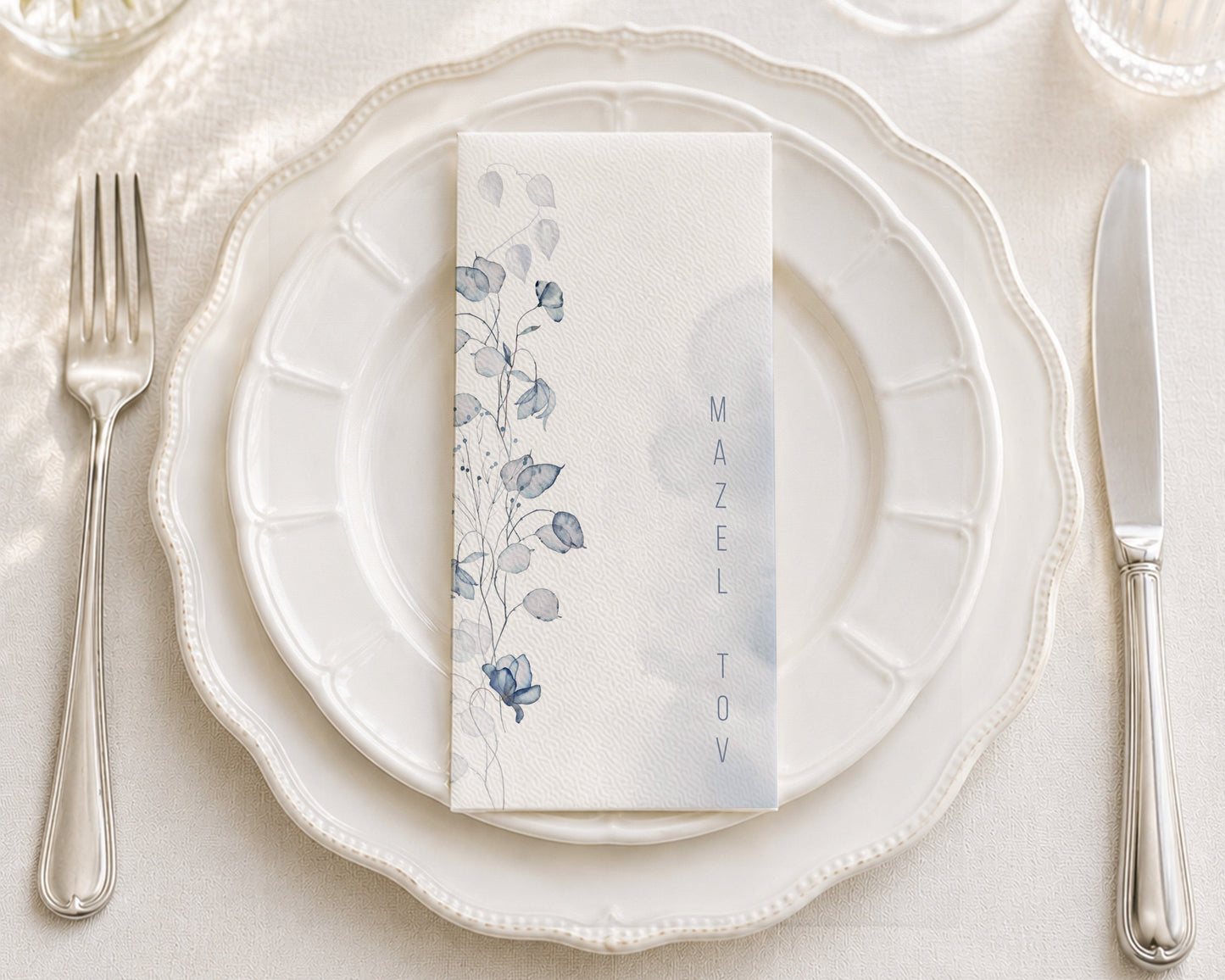 Mazel Tov Fog - Printed Guest Towel