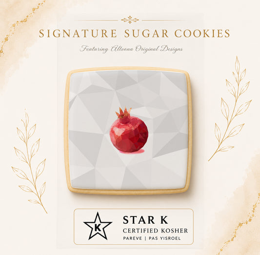 Pixelated Pomegranate Cookies | 12 Pack | Free Shipping