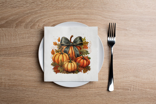 Pumpkins Cocktail Napkin