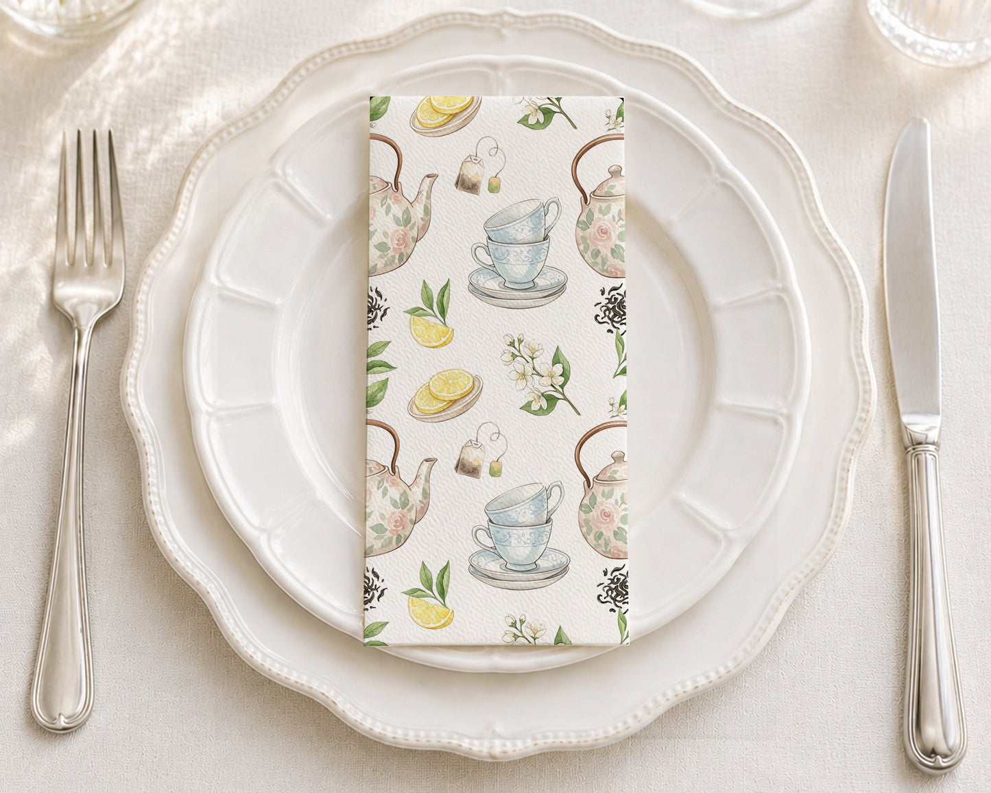 Tea Party - Printed Guest Towel