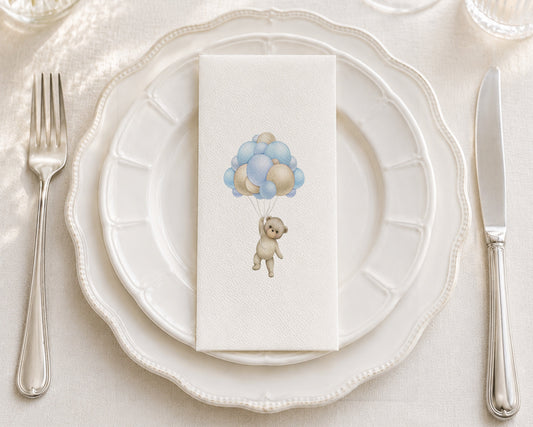 Teddy Blue - Printed Guest Towel