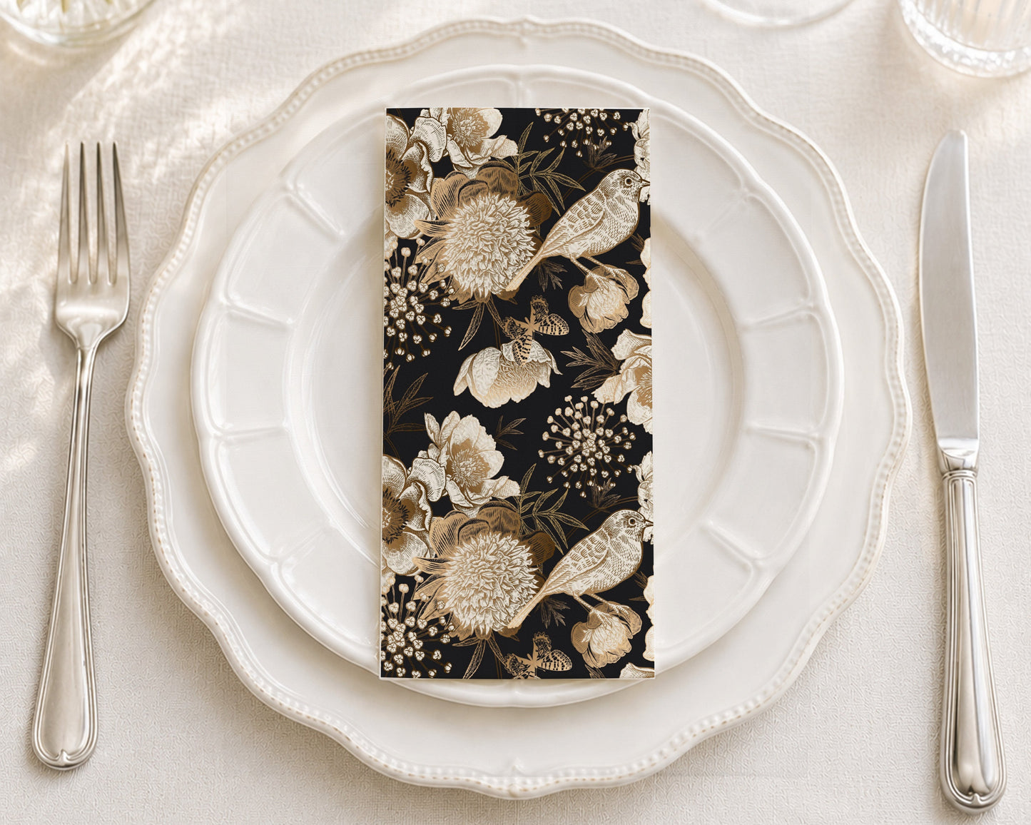 Vintage Gilded Foliage - Printed Guest Towel