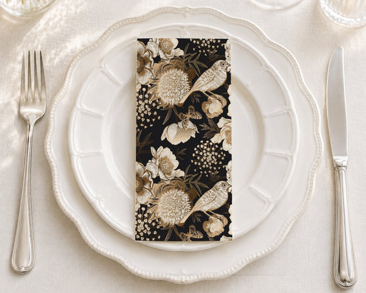 Vintage Gilded Foliage - Printed Guest Towel