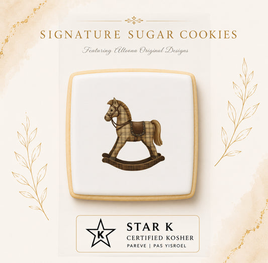 Vintage Rocking Horse Cookies | 12 Pack | Free Shipping