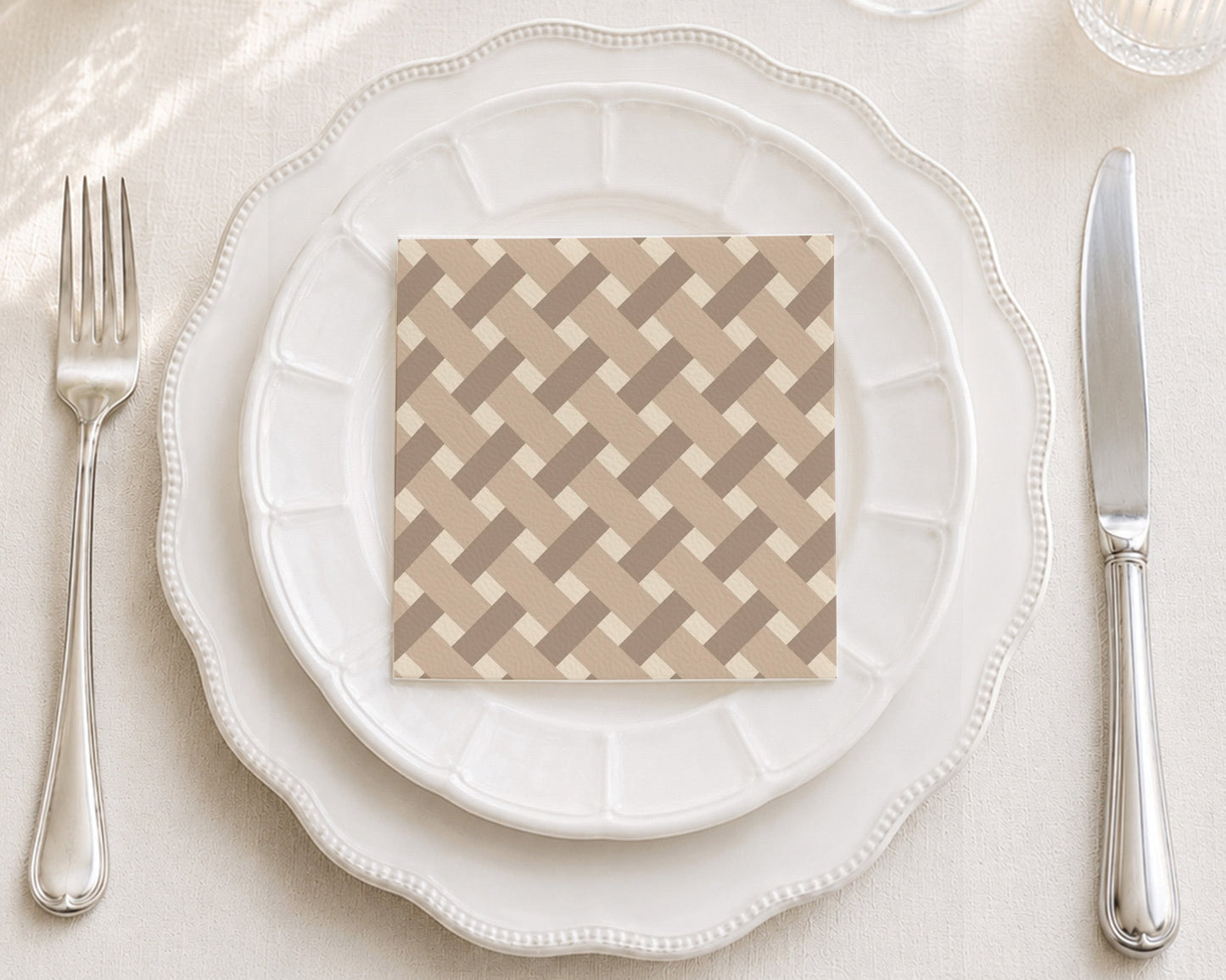 Weaving Stripes Cocktail Napkin