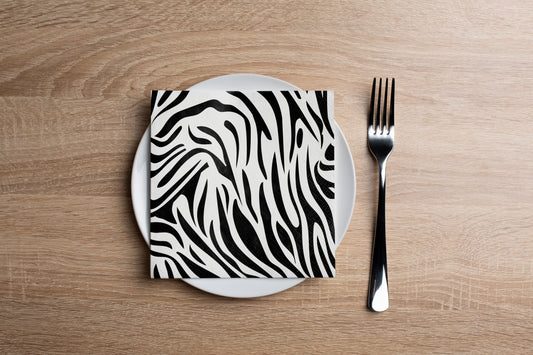 Zebra Cocktail Napkin