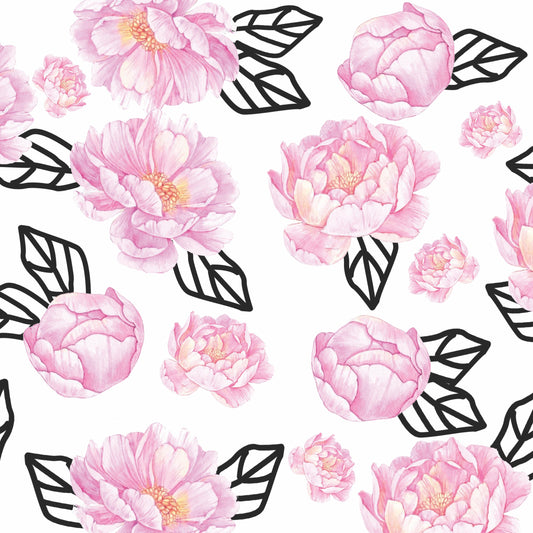 Graphic Peony Charger - (SQUARE)