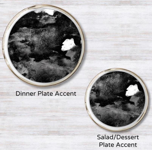 Swirl Black Plate Accent