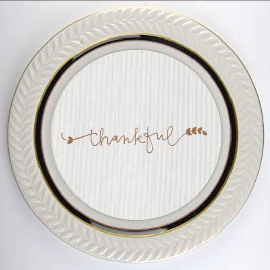 Thankful Gold Plate Accent