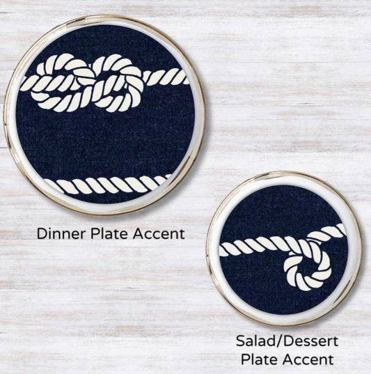 Nautical Mile Navy Plate Accent