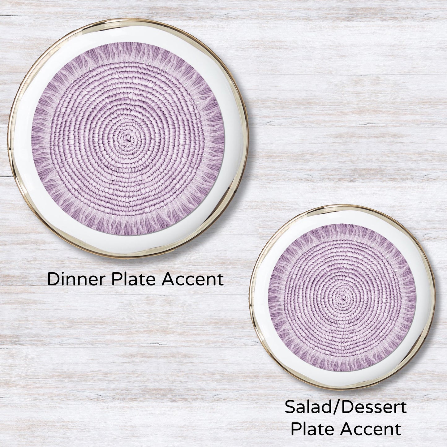 Woven Lavender Plate Accent