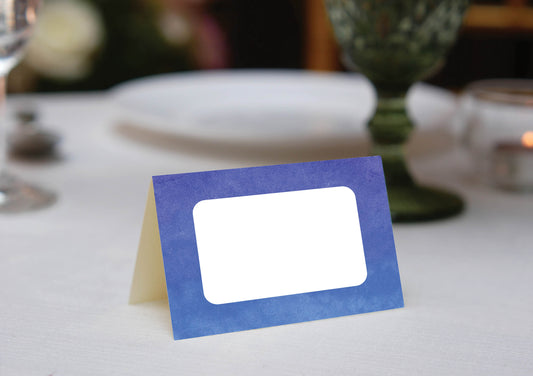 Watercolor Blue Place Cards