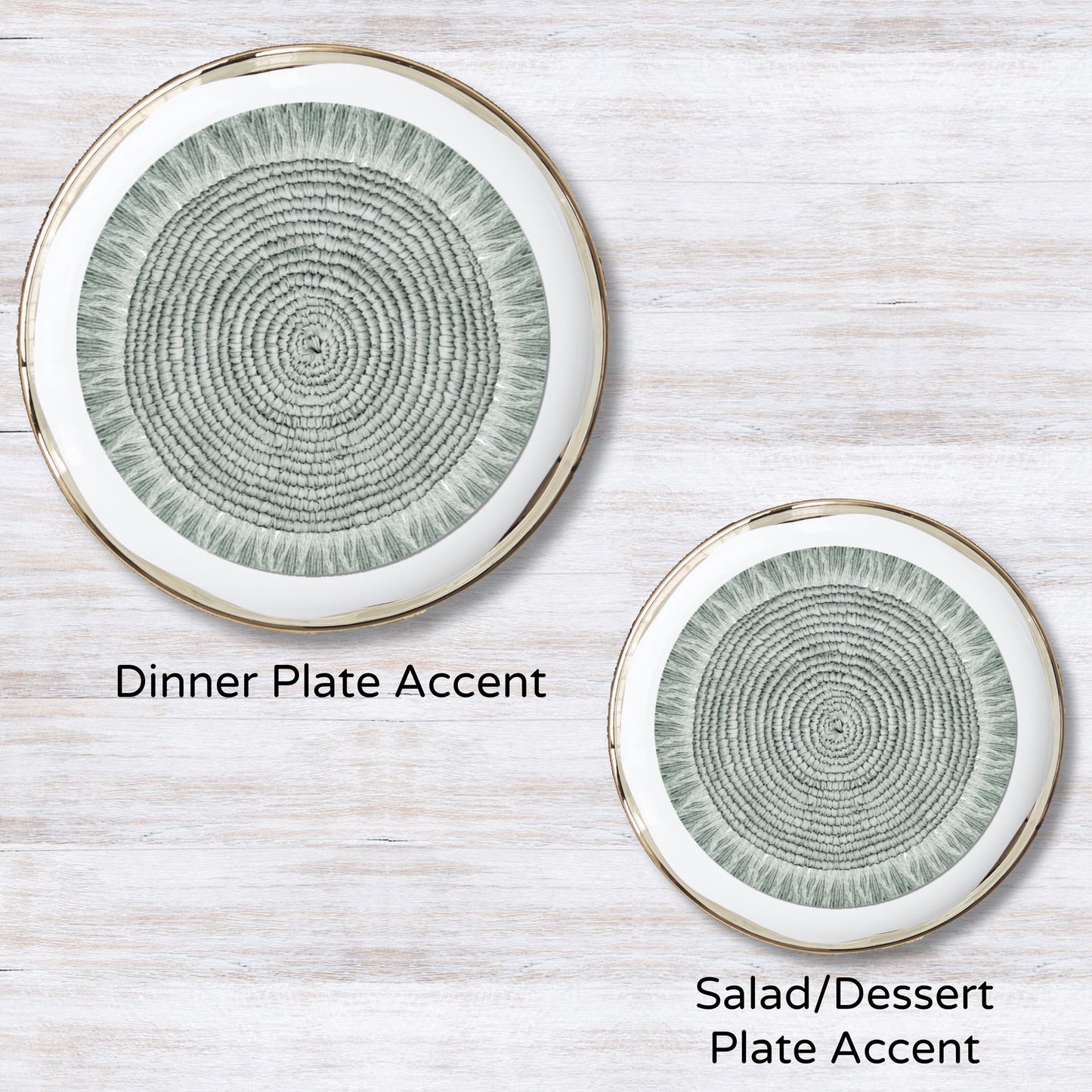 Woven Sage Plate Accent