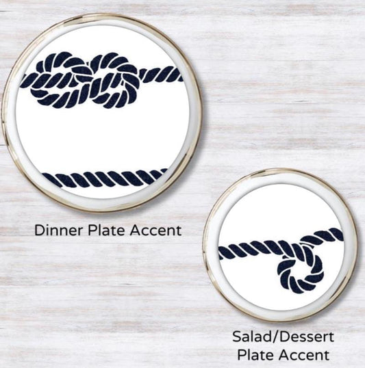 Nautical Mile White Plate Accent