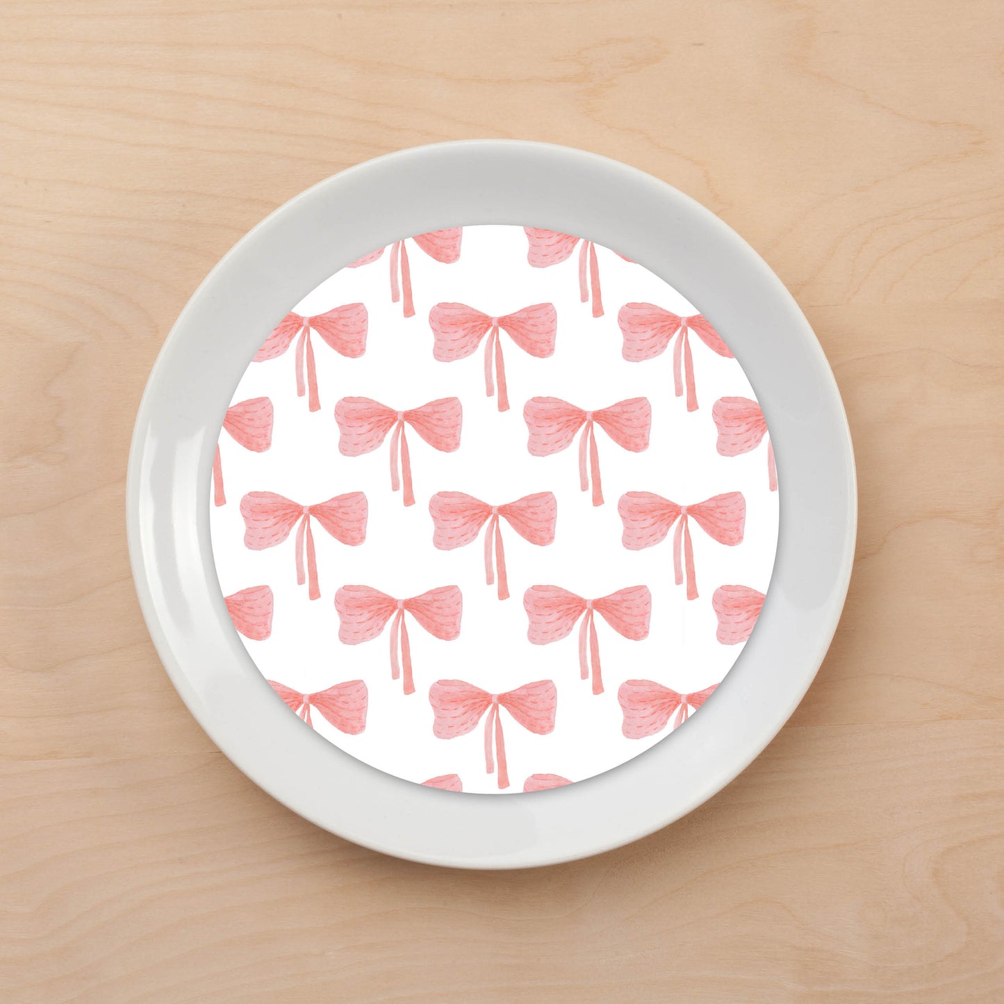 Rosy Ribbon Plate Accent