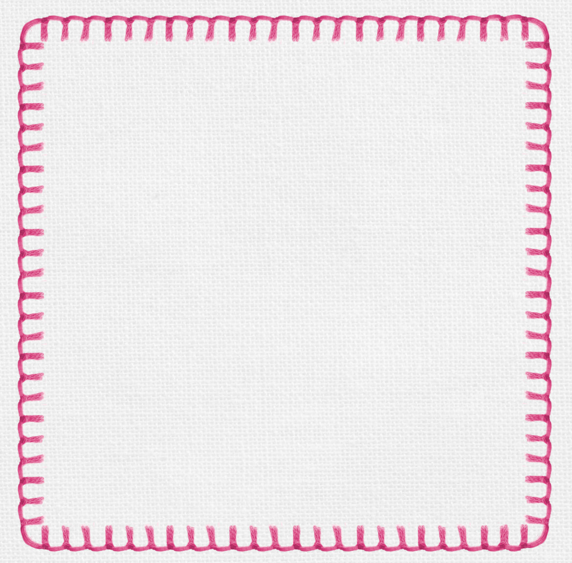 Stitched Pink Charger - (SQUARE)
