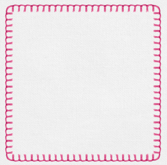 Stitched Pink Charger - (SQUARE)