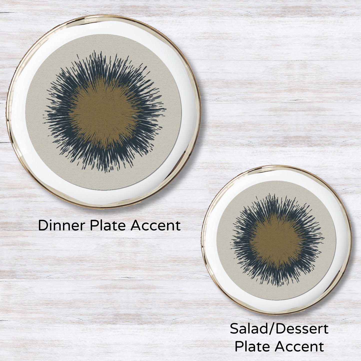Burst Champagne Plate Accent