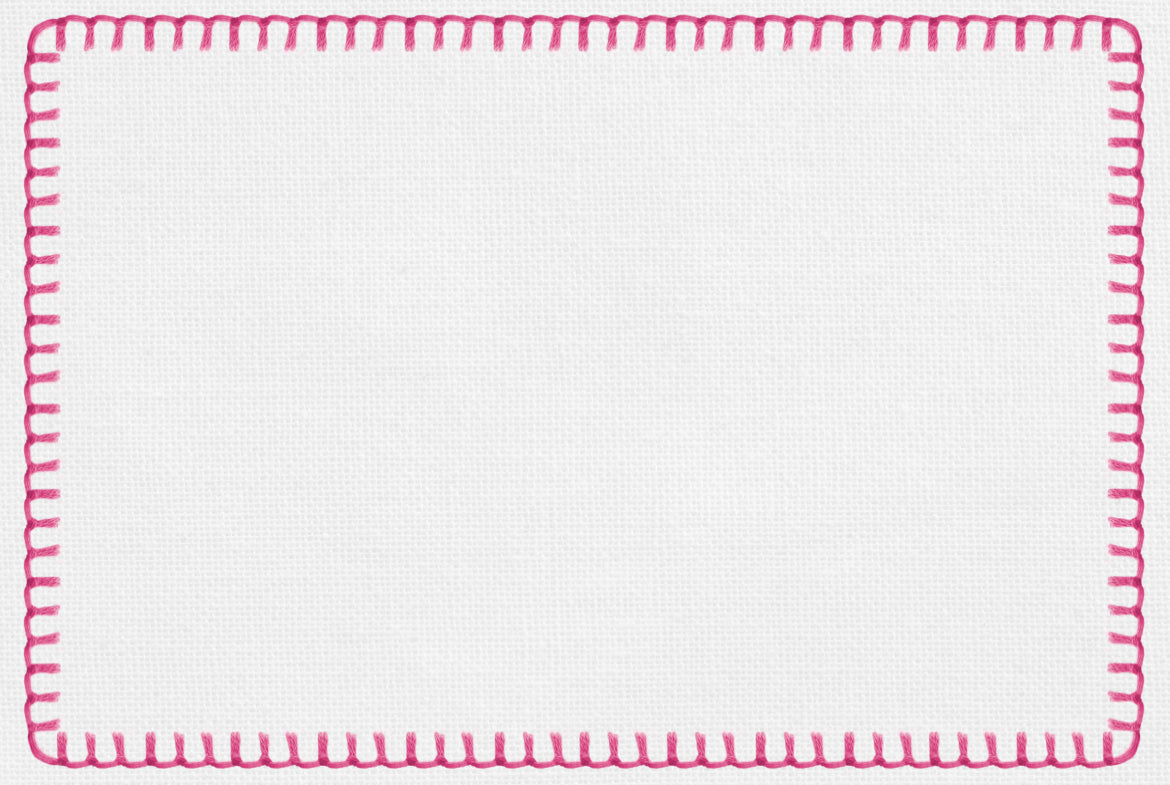 Stitched Pink - Placemat
