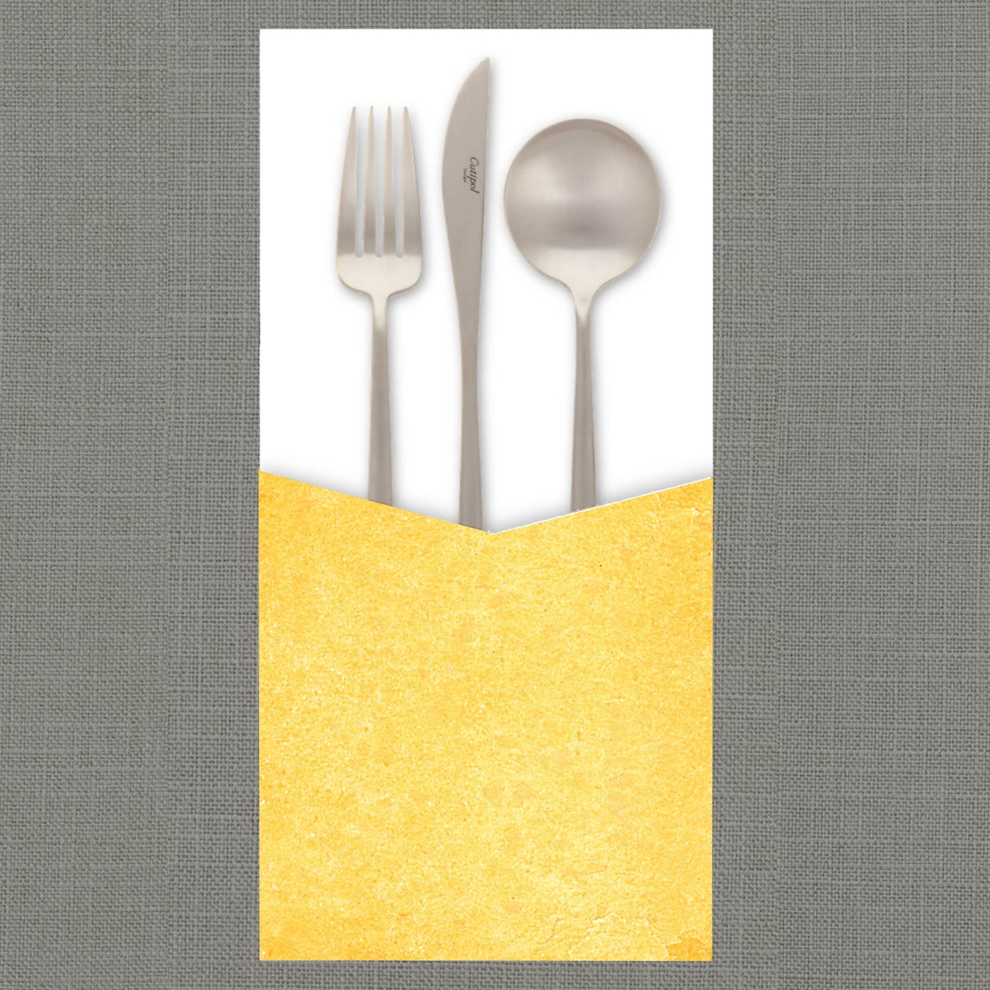 Watercolor Yellow - Cutlery Pouch