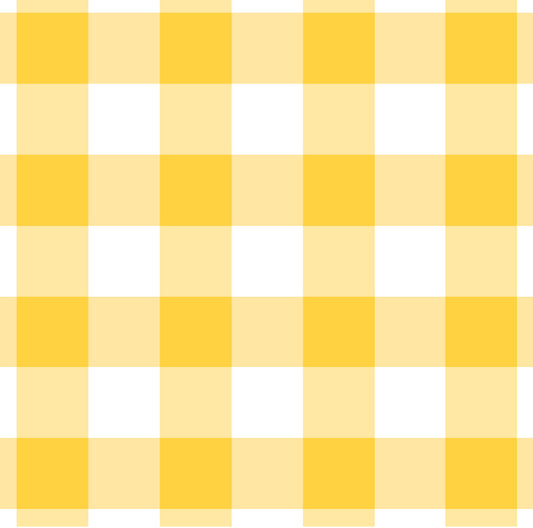 Gingham Yellow Charger - (SQUARE)