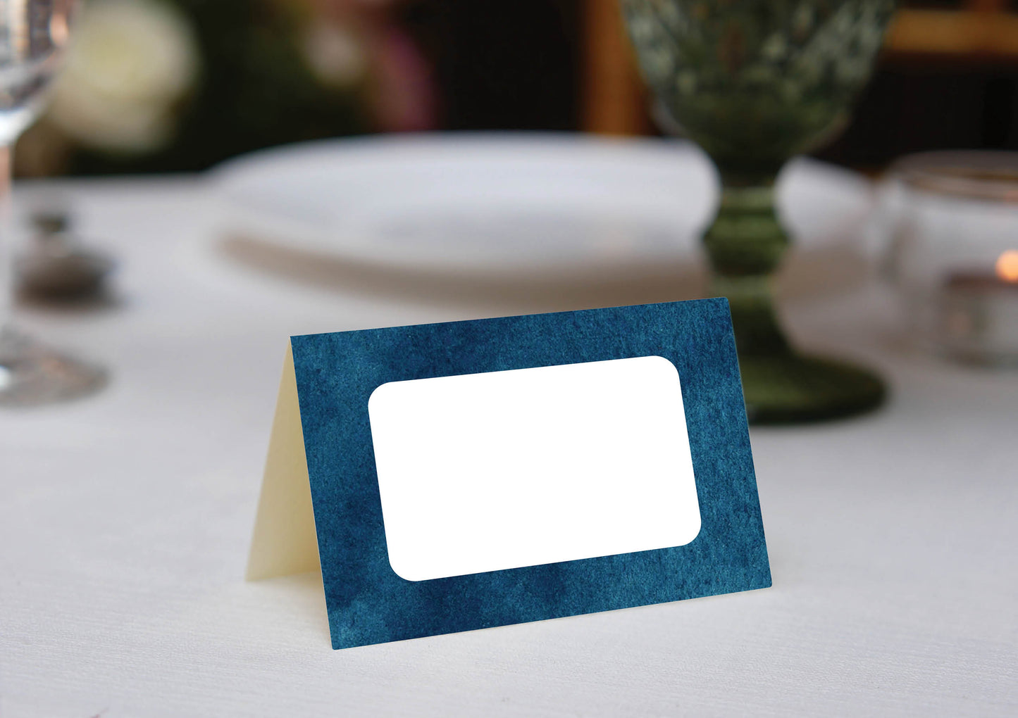 Watercolor Teal Place Cards