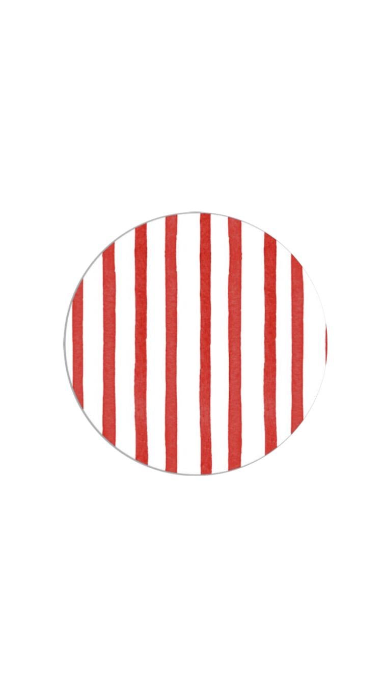 Red Painted Stripe Plate Accent