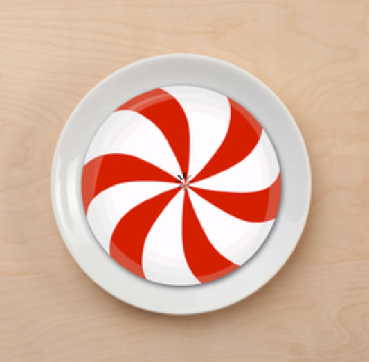 Candy Cane Plate Accent