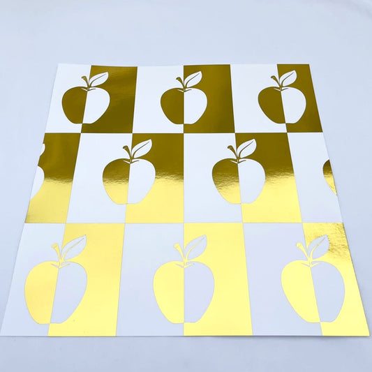 Foil Mondrian Apples - Charger - (SQUARE)