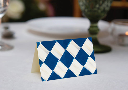 Harlequin Blue Place Cards