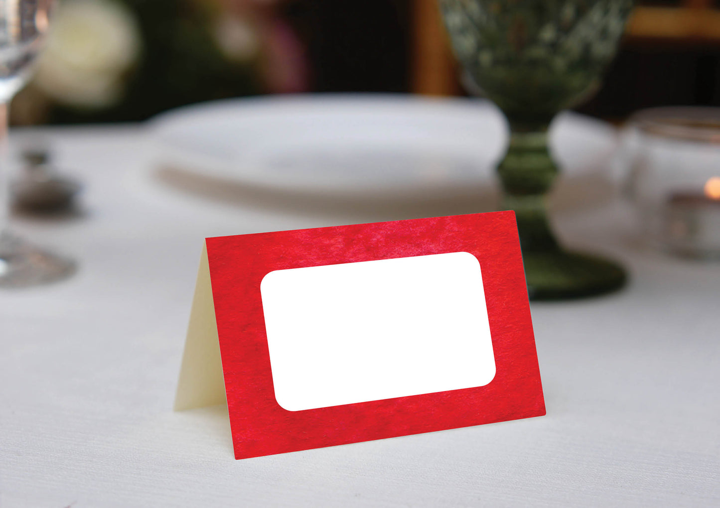 Watercolor Scarlet Place Cards