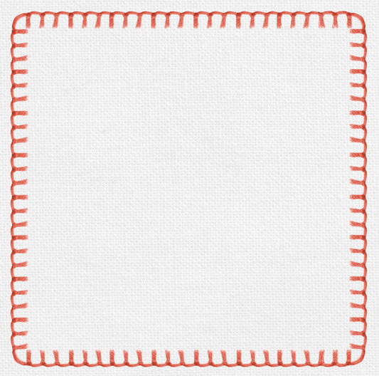 Stitched Coral Charger - (SQUARE)